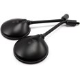 thumbnail image 4 of APEBAZY Motorcycle Rear View Mirror Classic Retro Round Handlebar Side Mirror with 8 mm 10 mm Screws and Metal Shafts for ATV Scooter Dirt Bike Cruiser, 4 of 5