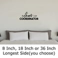 thumbnail image 2 of Chaos Coordinator Teacher Mom Parent Funny Wall Decals for Walls Peel and Stick wall art murals Black Small 8 Inch, 2 of 2