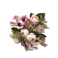 thumbnail image 3 of Arreglo de flores de rosas artificiales, ramo de seda para fiestas en la oficina en casa, decoración nupcial y de bodas, 3 of 6