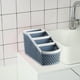thumbnail image 5 of Organizador de baño | Caja de plástico con 4 compartimentos | Para hisopos, brochas de maquillaje y lápices | Organizador de escritorio para casa, oficina y dormitorio, 5 of 6