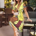 thumbnail image 2 of Lsque Scooby-Doo Print Women's Casual Dress T-Shirt Summer Short Sleeve Scoop Neck Swing Dresses, 2 of 7