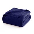 thumbnail image 3 of IR Imperial Rooms Fleece Bed Blanket 310 GSM Microfiber Lightweight Warm Winter Blanket Fluffy Cozy Plush Throw Navy Blue Twin Size, 3 of 16