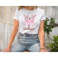 thumbnail image 2 of Moonlight Apparel Easter Bunny Boots Graphic T-Shirt for Women Pink Western Cowgirl Tee with Eggs & Bows Cute Spring Holiday Outfit Soft Cotton Top, 2 of 5