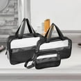 thumbnail image 6 of 3Pcs Women Makeup Bag Travel Cosmetic Bag Organizer Waterproof Cosmetic Case Black, 6 of 9