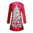 thumbnail image 4 of WaiiMak Robe de Mode pour Femmes Imprimé Arbre de Noël Manches Longues Col Rond, 4 of 4