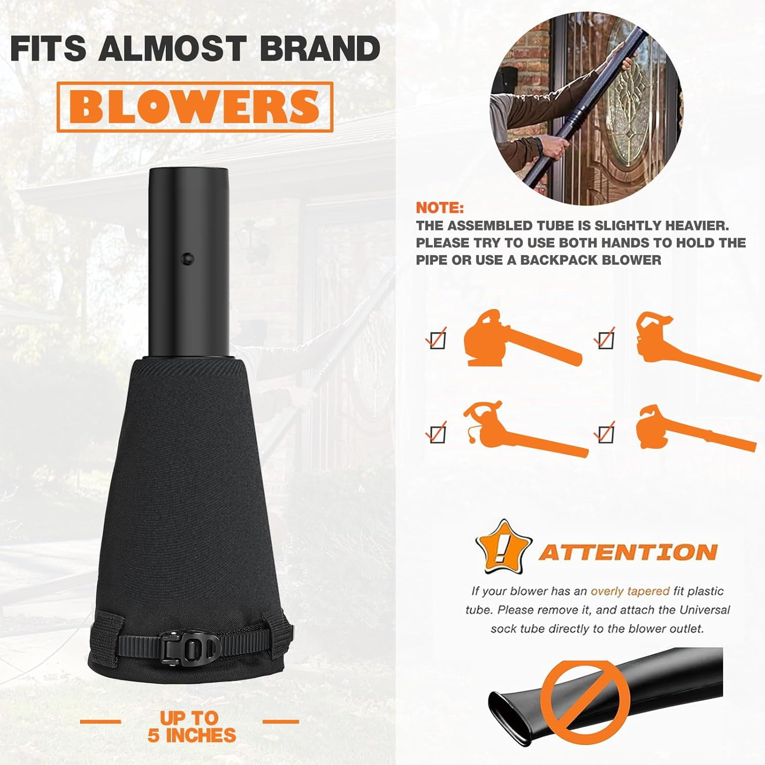 Boxlegend Universal Gutter Cleaning Kit Tools for Leaf Blowers, 11 ft