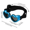 thumbnail image 3 of Dog Sunglasses Pet Eye Adjustable Strap Windproof Goggles For Small Dogs Heart Shape Design Outdoor Wear, 3 of 4