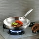 thumbnail image 1 of Sartén de acero inoxidable 304, olla para cocinar, utensilios de cocina, mango antiescaldaduras sin recubrimiento, calentamiento rápido inferior de 3 24cm, 1 of 8