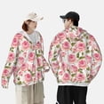 thumbnail image 4 of Fuzoiu Rose Flowers Print Unisex Sun Protection Hoodie,UPF 50+ Light Jacket,Full Zip Sun Protection Hoodie,Long Sleeve Sun Shirts,for Outdoor Activities-Medium, 4 of 7