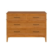 AFI Santa Fe Full Wood Murphy Bed Chest with 6 Mattress and Charger, Light Toffee