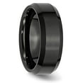 thumbnail image 4 of Chisel Ceramic Black Beveled Edge 8mm Brushed and Polished Band, 4 of 7