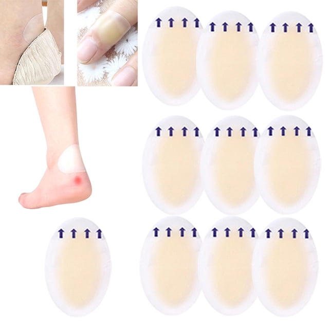Pegatinas de BLESIY para zapatos almohadilla de talón cuidado de los pies zapatillas de deporte 10 Pegatinas 37 mm