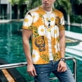 thumbnail image 6 of KLL White Floral and Butterflies for Men's Baseball Shirts,Short Sleeve Casual Shirts Button Down Shirt for Men Beach Summer Wedding Shirt-Large, 6 of 7