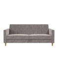 thumbnail image 4 of Futon avec rangement Liberty de CosmoLiving, velours gris clair, 4 of 9