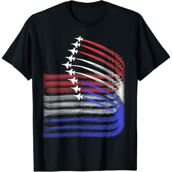 Airplan 4th Of July Jet American flag Patriotic USA Gifts For Men Woman T-shirt