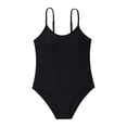 thumbnail image 3 of mgoYE Girl Swimsuits Size 6-7 Girls Swimsuit One Piece Swimsuits Solid Color Bathing Suit Colorful Contrast Trim Adjustable Straps Swimwear(Black,4-5 Years), 3 of 9