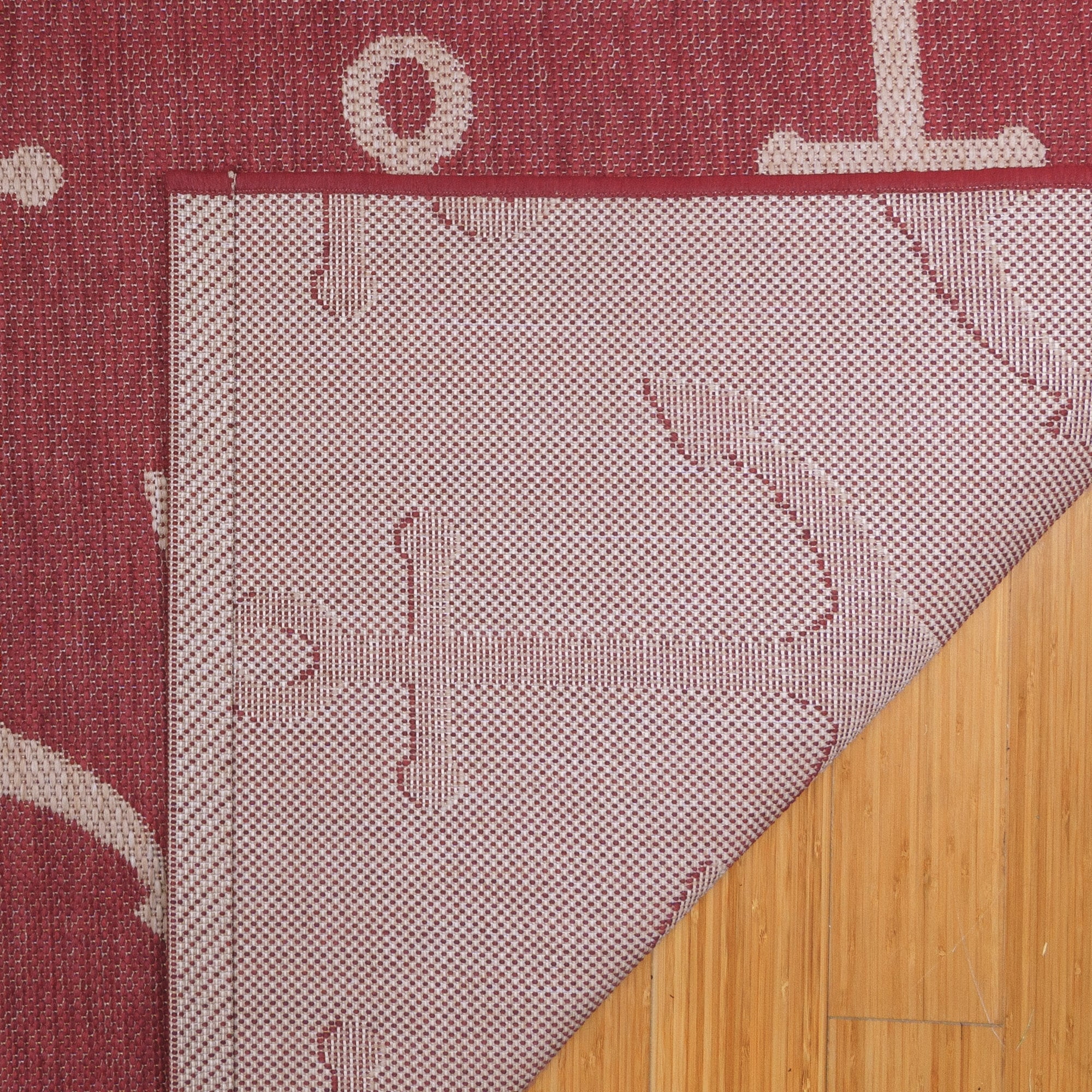 Gertmenian Paseo Maritime Red Nautical Anchor Indoor/Outdoor Area Rug 8'9"x13'1" 9' x 12'