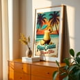 thumbnail image 2 of Retro Beach Drink Print: Timeless Island Charm - Illustration Tropical Cocktail Vintage Poster Summer Beach Palm Tree Fruit Oak Framed Wall Art Print 16 x 24 inches, 2 of 59