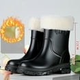 thumbnail image 2 of EHQJNJ Women Rain Boots Women Rain Shoes Shoes Comfortable Light Ankle Rain Boots Frosted Outdoor Rain Boots Rainboots Boots Women Ankle Womens Rain Boots Wide Calf, 2 of 3