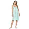 thumbnail image 2 of Casual Nights Women's Satin Lace Camisole Nightgown, 2 of 5