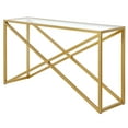 thumbnail image 6 of Evelyn&Zoe Calix 55" Wide Rectangular Console Table, Brass, 6 of 9