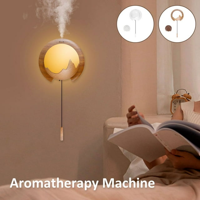Diffuseur d'Huile Essentielle avec Télécommande 150ML Diffuseur d'Arôme Mural Ultrasonique avec Télécommande 3 Modes d'Éclairage Humidificateurs de Brume Silencieux avec Mode de Brume Réglable