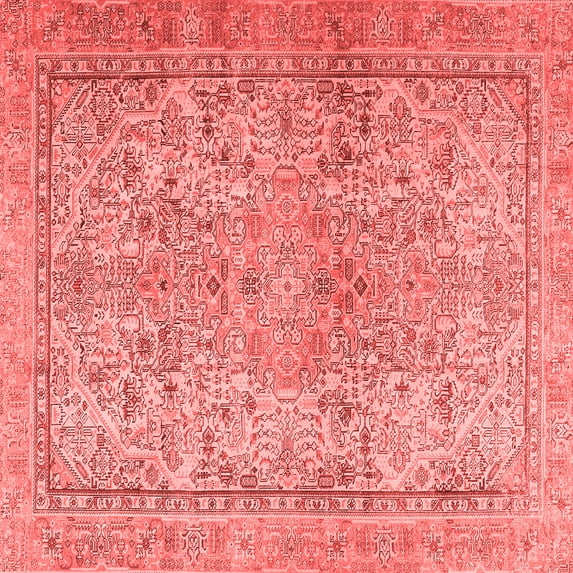 Ahgly Company Indoor Square Persian Red Traditional Area Rugs, 3' Square