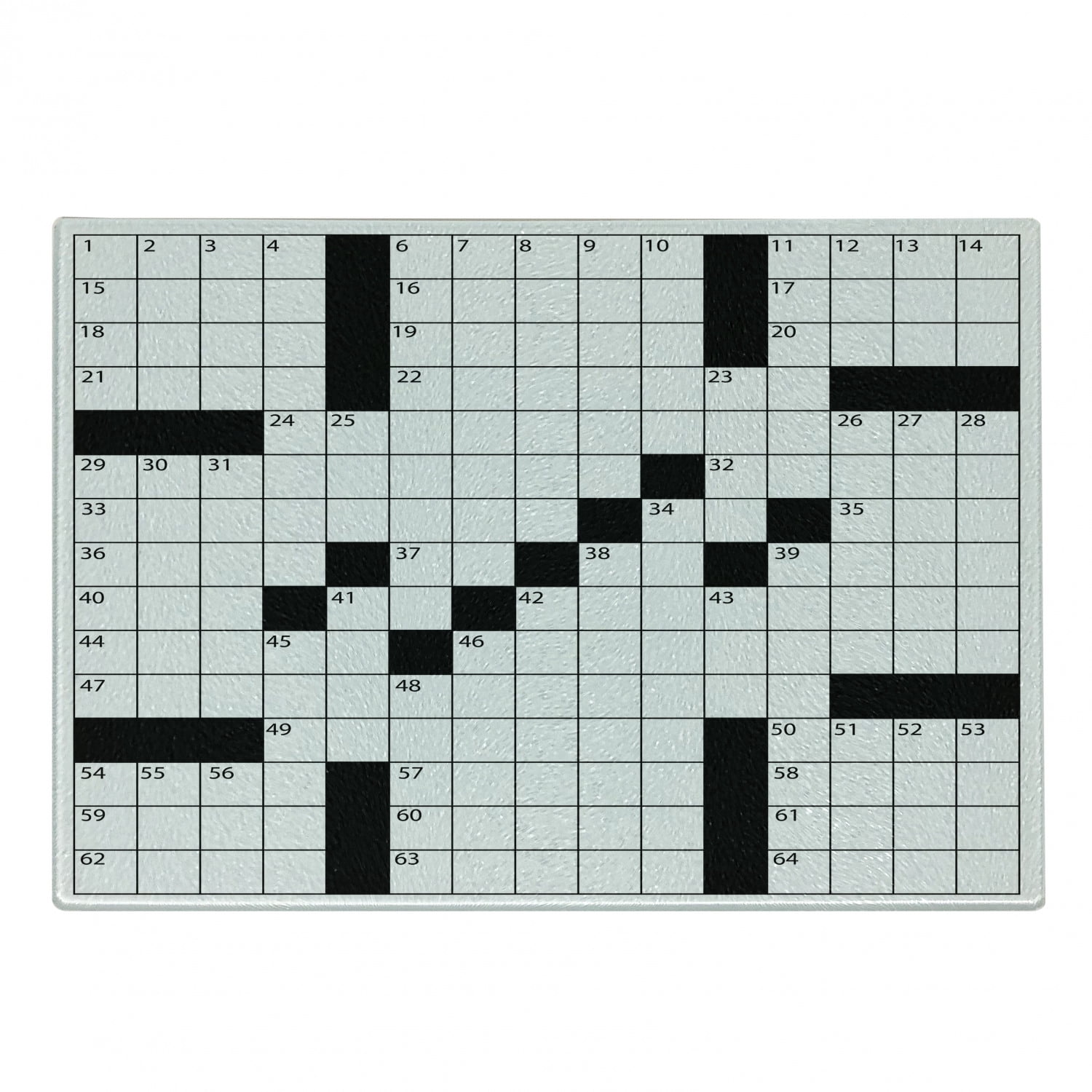 Word Search Puzzle Cutting Board, Blank Newspaper Style Crossword Theme
