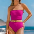 thumbnail image 2 of Uaswgudfs Women's Strapless One-Piece Swimsuit with High-Waisted Bottom for a Sleek and Sophisticated Beach Look Hot Pink M, 2 of 6