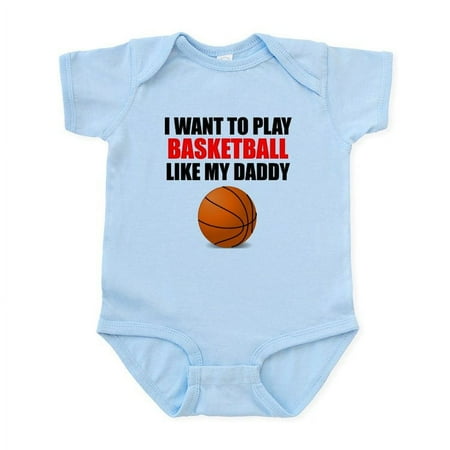 

CafePress - Basketball Like My Daddy Body Suit - Baby Light Bodysuit Size Newborn - 24 Months
