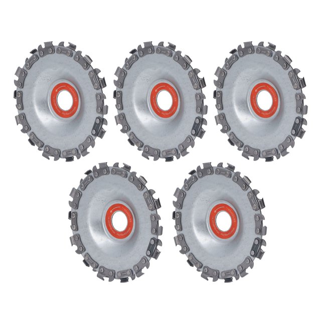 Discos para amoladora angular eléctrica, 5 unidades, disco para sierra de cadena de metal, rueda multifuncional para tallado de madera
