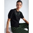 thumbnail image 4 of Free Assembly Women's and Women’s Plus Embellished Cable Knit Cardigan, Midweight, XS-4X, 4 of 5