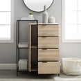 thumbnail image 5 of Walker Edison Modern Asymmetric Metal and Wood Accent Chest, Birch, 5 of 8