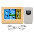 thumbnail image 1 of LCD Digital Wireless Weather Station Clock Thermometer Indoor&Outdoor Humidity (Yellow), 1 of 4