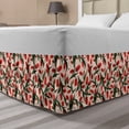 thumbnail image 1 of Colorful Bed Skirt, Vermilion Colored Tulip Flowers and Leaves Illustration Art Print, Elastic Bedskirt Dust Ruffle Wrap Around for Bedding Decor, 4 Sizes, Pale Peach and Multicolor, by Ambesonne, 1 of 2