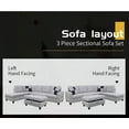 thumbnail image 2 of PonLiving Furniture Breeze 106.5'' Sectional Sofa with Storage Ottoman, Left Hand & Right Hand Facing, 2 of 4
