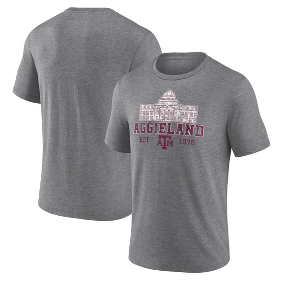 Men's Heather Gray Texas A&M Aggies First Visit Tri-Blend T-Shirt