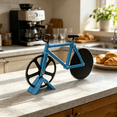 thumbnail image 3 of KQJQS Stainless Steel Bicycle-Shaped Pizza Cutter with Plastic Wheel - Unique Kitchen Tool for Pizza Lovers, 3 of 5