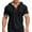 Black, variant on MIXUE Shirts For Men Summer Solid Color Hooded Zipper Short Sleeve Slim Fit Casual Pullover Tops Tee Shirts Daily-Wear,Black,S