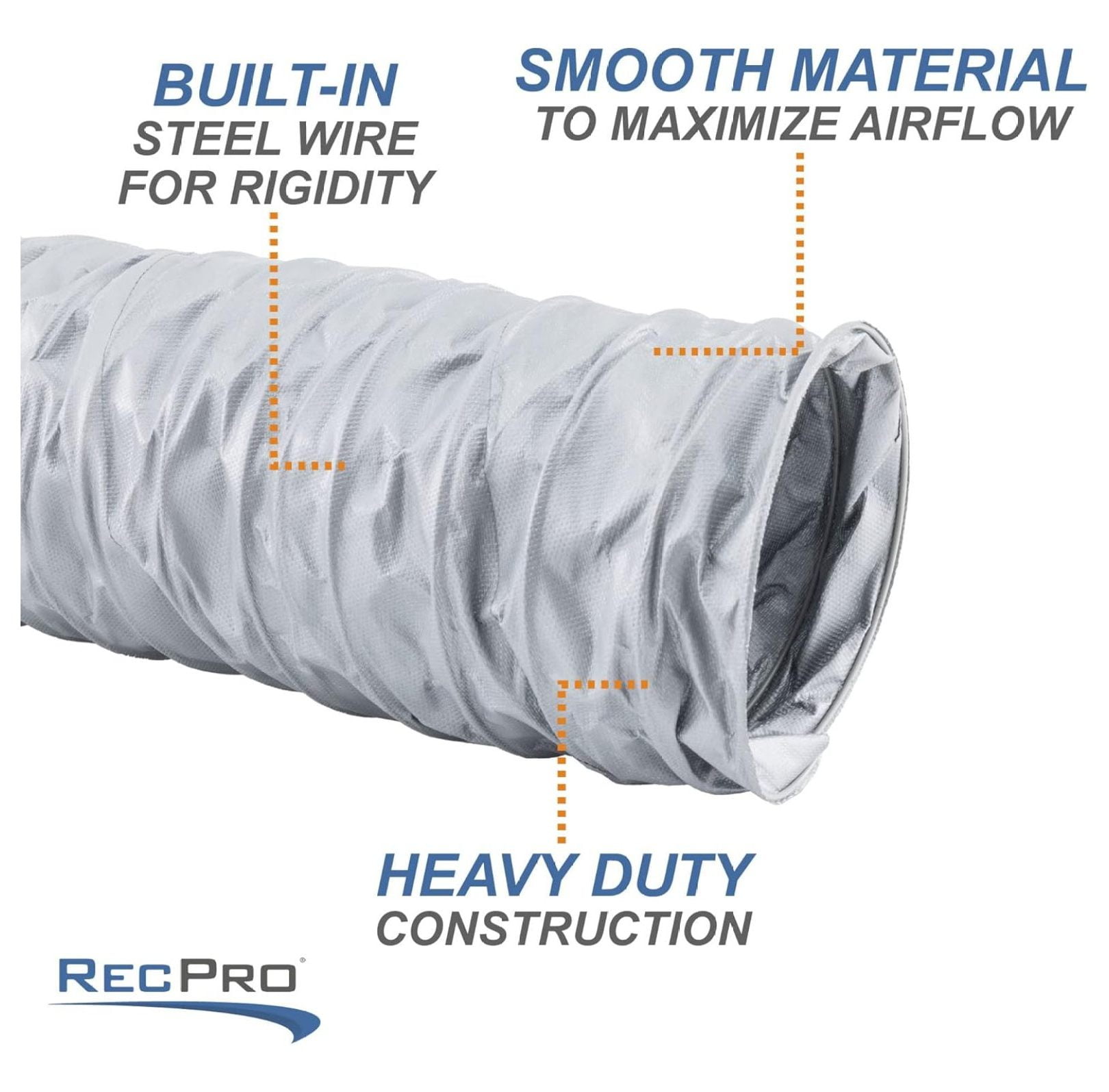 RV 4 inch Flexible Air Duct Hose | 25' Long | Flame Resistant | Direct the Airflow of RV Furnance