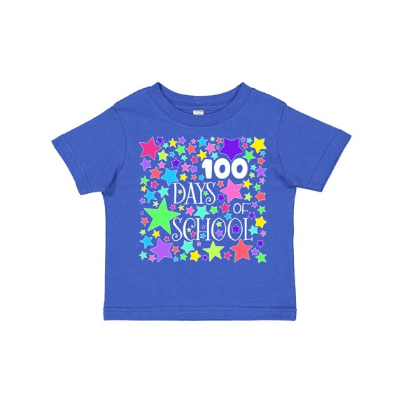 Inktastic 100 Days of School Pastel Stars Boys or Girls Toddler T-Shirt