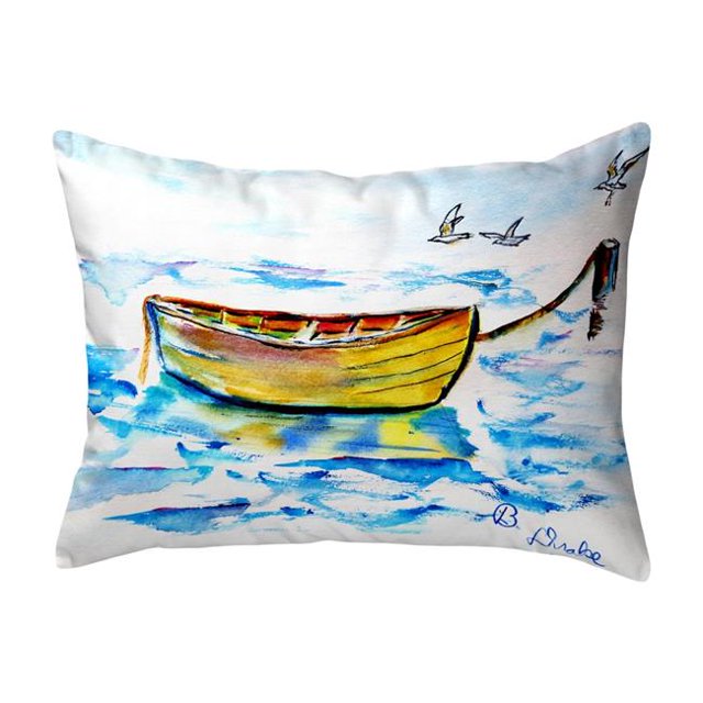 Betsy Drake NC830 16 x 20 Po Bateau à Rangée Jaune Sans Oreiller de Cordon