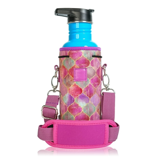 Made Easy Kit Neoprene Water Bottle Carrier Holder with Adjustable Shoulder Strap for Insulating & Carrying Water Container Canteen Flask Available in 5 Sizes