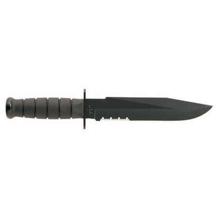 Ka Bar Knives Aluminum Knife - Ka-Bar Black Fighter Serrated Knife