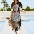 thumbnail image 3 of Hall of rs Versailles Long Sleeved Shirt Dress Elegant gowns Women's summer dress, 3 of 6