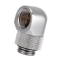 thumbnail image 2 of Conector de púas de codo de rosca G1/4 de dos toques para refrigeración por agua de PC de 90 grados para tubo plateado, 2 of 14