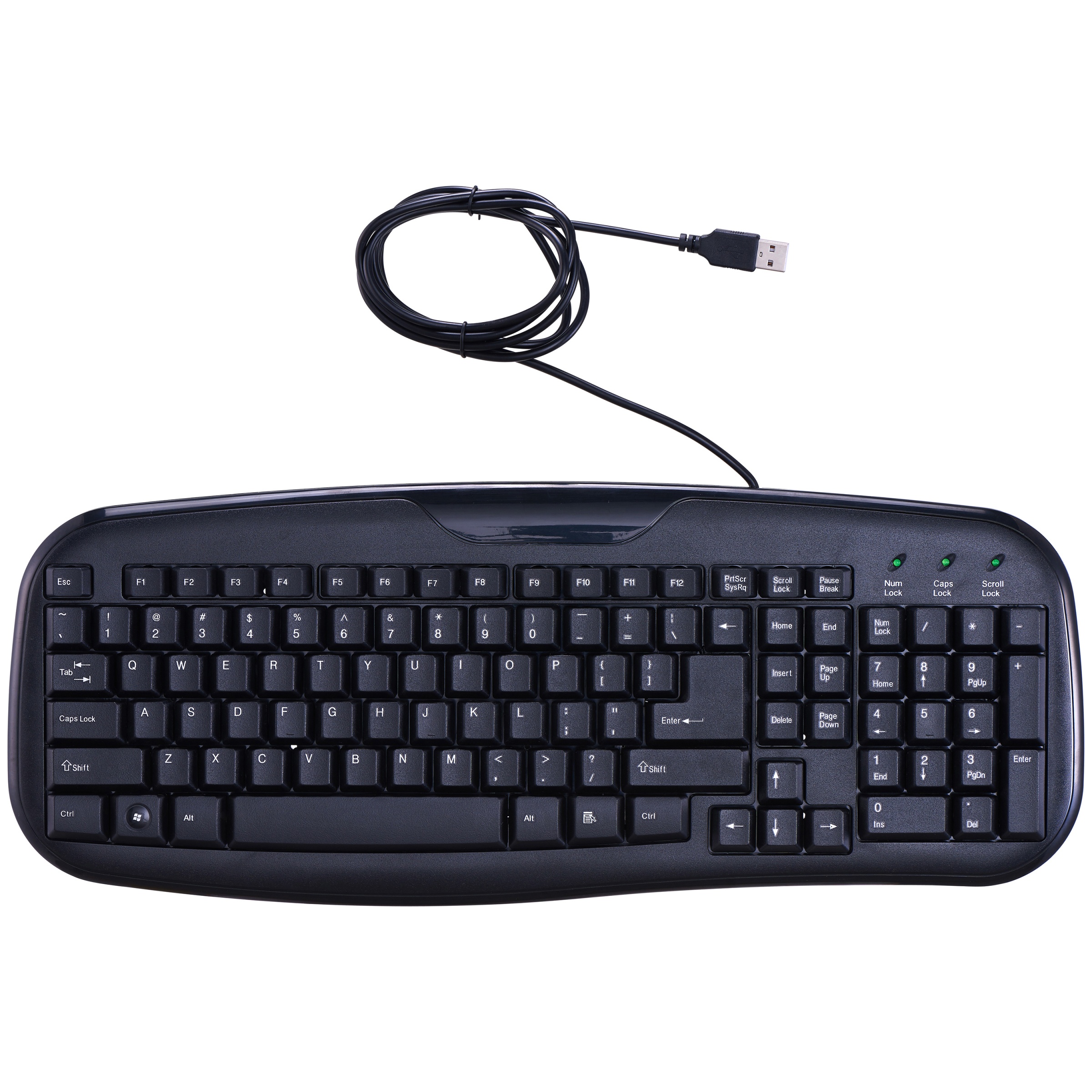Onn Usb Connected Soft-Touch Wired Keyboard, Black - image 4 of 4