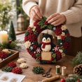 thumbnail image 3 of 2027 New 3D Fabric Poke Wreath Art DIY Kit Christmas Craft for Adults，3D DIY Fabric Poke Art, Christmas Wreath Making Kit for Adults,Beginner Friendly,Home Door Wall Decor, Holiday Craft, 3 of 6