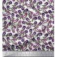 thumbnail image 1 of Soimoi Modal Satin Fabric Leaves & Floral Block Printed Craft Fabric by The Yard 42 Inch Wide, 1 of 3