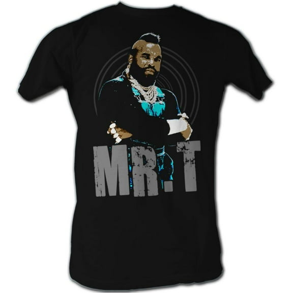 Mr. T Icons Mrt Black And Blue Adult Short Sleeve T Shirt